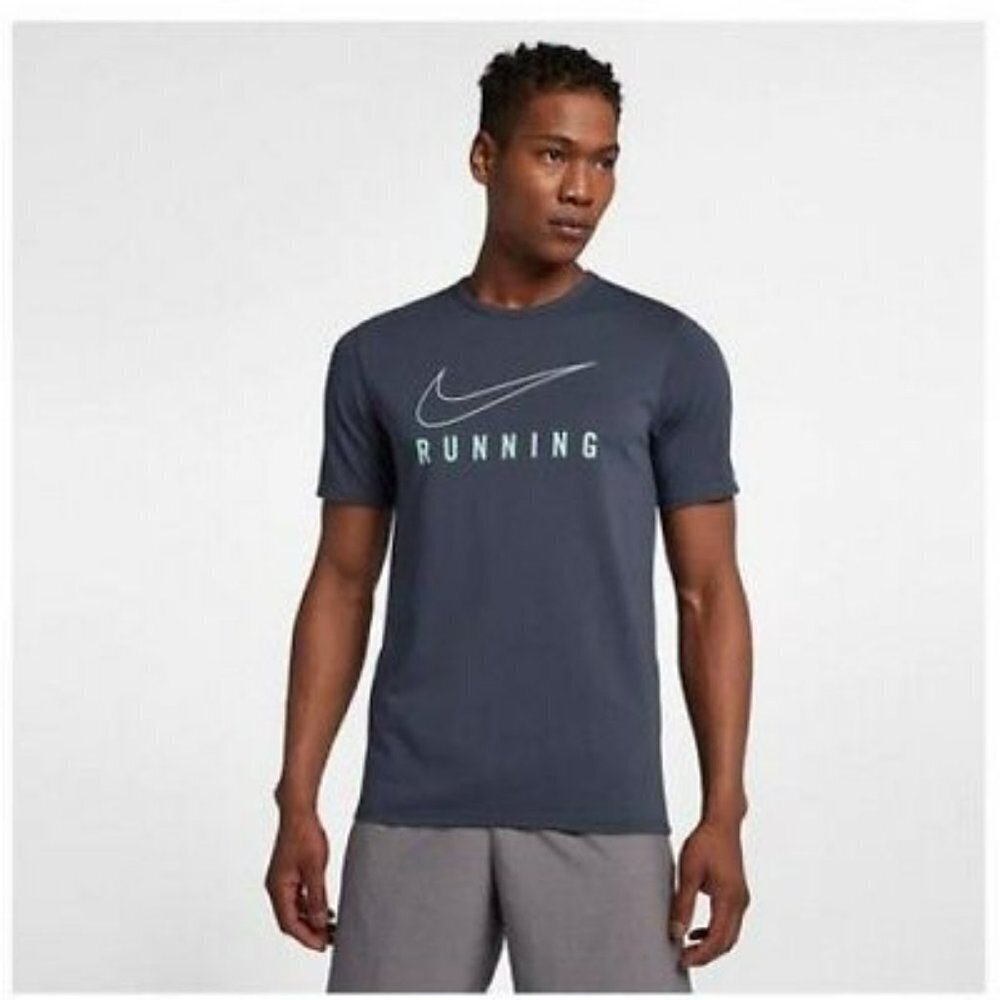 Nike Dri-FIT Running T-Shirt Thunder Blue Igloo